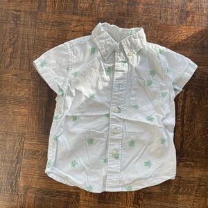 Kids JCrew Short Sleeved Printed Washed Shirt, 2T